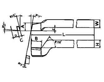 IMPA手冊 編號63309362型（左/右）高速鋼頭車刀(圖1)