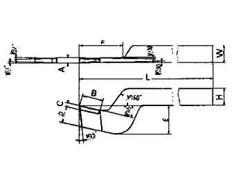 IMPA手冊 編號(hào)63312966型高速鋼頭切割車刀(圖1)