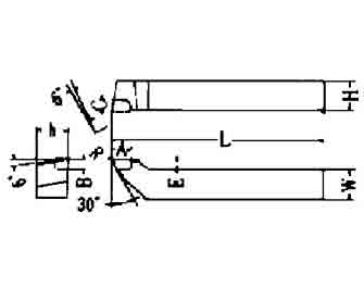 IMPA手冊(cè) 編號(hào)63282851-52,91-95型超硬尖端車刀(圖1)