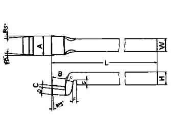 IMPA手冊 編號(hào)63312365型高速鋼頭光車車刀(圖1) IMPA手冊 編號(hào)63312365型高速鋼頭光車車刀(圖1)